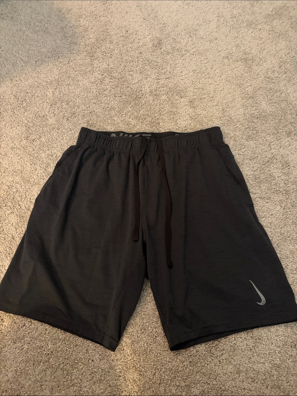 Nike Men’s Black Athletic yoga Training Shorts with Reflective Swoosh
